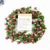 Enredadera de Flores Artificiales de Rosa Cruzada para Decoración de Conductos de Aire Acondicionado de Sala de Estar, Enredadera de Plástico para Techo y Balcón