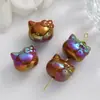 Joyería de Gato Gatito de Chocolate Resina Linda Imitación Rosa Galleta Pegamento de Crema Luminoso Pasador Accesorios DIY