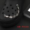 Hebilla de zapato transfronteriza con diseño de calavera de perla, estilo punk, accesorios de cadena para zapatos de cueva, accesorios de bricolaje, cadena para zapatos de hip-hop.