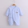 Roupas de Monge 100% Algodão Hongri para Bebê, Manga Longa, Macacão para Recém-nascido com Amarração Borboleta, Roupas de Engatinhar para Bebês e Crianças Recém-nascidas