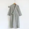 Pijamas Gruesos de Capa de Aire, Talla Grande, Ropa de Casa, Batas, Venta al por Mayor Otoño e Invierno, Pijamas Kimono de Algodón Puro para Hombre, Batas