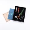 Set de pluma de inmersión de pluma retro estilo europeo, pluma de pluma de color sólido, plumín reemplazable, regalo creativo para las fiestas