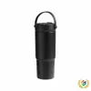 Taza Termo Interior de Cerámica para Mujer, Elegante Taza de Café con Asa de Acero Inoxidable, Botella Portátil de Gran Capacidad para Mantener Fría el Agua con Hielo
