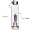 Amazon Más Vendido Transfronterizo Pilar de Cristal Natural Botella de Piedra Gema de Energía de Cristal Vaso de Cristal de Cristal Impresión