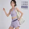 Conjunto Deportivo de Dos Piezas Color Block de Cintura Alta para Control de Abdomen con Almohadillas en el Sujetador, Agradable al Tacto, Moldeador, Ropa Deportiva Diaria de Interior, Ropa de Yoga Verano