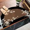 Shein Alfombrilla de Franela Semicircular para Dormitorio, Sala de Estar, Cocina, Cómoda, Antideslizante, Resistente a Manchas, Almacén Nube, Venta al por Mayor, Alfombrilla para el Suelo del Hogar
