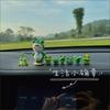 Decoraciones Interiores de Coche, Figura de Rana Solitaria para Coche, Accesorios para Coche, Juguete Lindo que se Mueve para Aliviar el Estrés para el Tablero