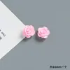 10MM simulação de cor rosa feito à mão diy cola de creme capa de celular furo para grampo material para sapatos acessórios de resina