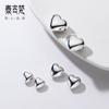 Plata 925 cara brillante amor corazón cuentas material pulsera cuentas sueltas lisas DIY accesorios de joyería de plata al por mayor S0758