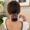 Accesorios para el cabello no metálicos elegante flor de malla banda para el cabello de intestino grueso elegante combina con todo moño alto flor para el cabello cuerda para el cabello para mujer