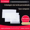 Saco de embalagem transparente composto, saco de PE com zíper, saco Ziplock, saco de embalagem de PVC não tecido, personalização de saco de embalagem de roupas