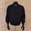 Moda curta gola vertical moletom masculino outono e inverno americano high street design senso nicho solto all-match casual top roupas