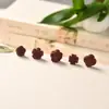 Accesorios para tallar cinabrio alto contenido arena púrpura flor de ciruelo flor de durazno flor de cuatro hojas cuentas hechas a mano accesorios para joyería diy