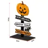 Amazon Letras Decorativas de Halloween Adornos de Calabaza Accesorios de Fantasma Esqueleto de Halloween Artesanías de Madera Adornos