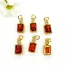 Piedra Cúbica de Zirconia Geométrica Colorida Rectangular Colgante Joyería Pulsera Collar Pendientes Colgante Accesorios DIY Materiales de Producción