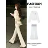 Chamarra sudadera corta blanca para mujer, conjunto deportivo casual de otoño, top de manga larga estilo coreano con un diseño elegante, adecuado para figuras petite