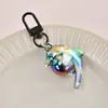 Pendente de Golfinho Fofo Bicolor Galvanizado de Doce Acrílico Pingente DIY Pingente de Chaveiro Pingente de Mochila de Estudante Enfeites de Pendurar