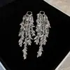 2026 Pendientes Geométricos con Lentejuelas de Hoja y Borlas, Estilo Nuevo, Pendientes Exagerados y Elegantes Europeos y Americanos, Pendientes de Moda para Mujer