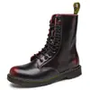 Botas de Couro de Cano Alto Outono Transfronteiriças Botas Martin com Cadarço Tamanho Grande Botas de Couro Botas Curtas de Motocicleta Botas de Biker Moda Retro Sapatos Masculinos