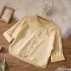 Estilo Novo Primavera/Verão 2026 Jaqueta Feminina Botões Estampada Estilo Chinês Novo Top Estilo Chinês Tradicional Infantil para Primavera e Outono