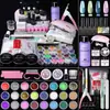 Set de Polvo de Cristal para Uñas Incluye Pinceles para Uñas y Materiales y Herramientas para Uñas, Exclusivamente para Suministro Transfronterizo por Limegirl