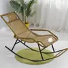 Cadeira de Balanço em Rattan, Cadeira de Balanço para Casa, Cadeira de Lounge de Lazer para Varanda, Cadeira de Lounge Preguiçosa Confortável, Cadeira Refrescante para Quintal Rural