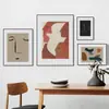 Pintura Colgante de Personaje Abstracto Simple Moderna Arte Nórdico Pared de Fondo de Restaurante Pintura Decorativa de Cabecera Dormitorio Sala de Estar Mural