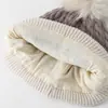 Gorro de punto jacquard estilo americano transfronterizo, gorro de pompón protector para orejas estilo coreano para niños mayores, gorro de lana cálido para niños de comercio exterior