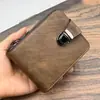 Nueva cartera corta para hombre transfronteriza, bestseller de Amazon, cierre de broche vintage, gran capacidad, ranuras para múltiples tarjetas, cartera con cremallera