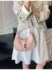 Bolsa de Ombro Simples Casual Diária para Mulheres 2025 Verão Novo Alta Qualidade Texturizada Transversal Dumpling