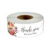 Venta al por mayor transfronteriza de 3 rollos de tiras de flores, pegatinas de agradecimiento, caja de regalo, pegatinas selladas, embalaje de pegatinas