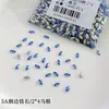 Rhinestones para decoración de uñas de zirconia cúbica de corte redondo de 2*4 mm, modernos y deslumbrantes, tamaño pequeño, calidad 5A, base plana, para decoración DIY y accesorios pequeños
