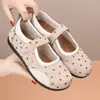 Zapatos de Tela Estilo Nuevo de Pekín Viejo, Zapatos Individuales Transpirables de Suela Blanda Antideslizantes, Zapatos de Mamá, Zapatos Casuales Cómodos para Mujer, Mocasines para Mediana Edad y Personas Mayores