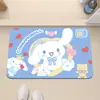 Tapete de Chão Absorbente de Lama de Diatomáceas Desenho Animado Fofo Hello Kitty para Banheiro de Casa e Vaso Sanitário Tapete para Pés à Prova de Poeira para Porta de Entrada