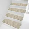 Alfombra de escaleras gofrada transfronteriza, tapete antideslizante silencioso para escalones del hogar, tapete protector de escaleras de madera maciza hecho a medida