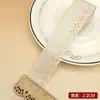 Nuevo material de encaje de algodón bordado de 2.5 cm para ropa hecha a mano DIY, borde de falda calado, accesorios para textiles del hogar
