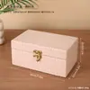 Caja de Almacenamiento de Cuero de Alta Gama Estilo Nórdico para Sala de Estar, Dormitorio, Escritorio, Caja de Almacenamiento para Documentos y Artículos Varios, Estuche de Cuero para Decoración de Sala Modelo