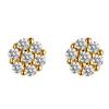 Pendientes de Botón de Plata S925 Huasheng Jewelry Pendientes de Capullo de Flor de Oro de 14K Pendientes Versátiles Venta Directa de Fábrica Al por Mayor