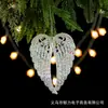 Decorações de Natal enfeites de cristal flocos de neve penas asas de borboleta asas de anjo transparentes iridescentes pingentes para árvore de Natal