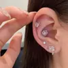 Rosca Exterior 0.9 Accesorios de Rosca, Aretes de Araña con Incrustaciones de Circonita en Forma de Corazón de Cereza, Piercings para Labio, Piercings para Cartílago