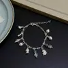 Collar de Perlas con Borla de Gota de Agua con Forma de Caracola de Hada Estilo Francés para Mujer, Pulsera Versátil Dulce de Nicho de Gama Alta Cadena para Clavícula