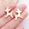 20 Estilos de Reno de Santa Claus Rosa y Blanco Copo de Nieve Caja de Regalo Aleación de Esmalte Colgantes Dijes DIY Accesorios para Pulseras