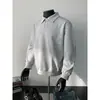 Camisa Polo Lisa de Manga Longa Estilo Old Money para Homens, Nova Tendência Outono/Inverno 2026 Marca Solta Versátil Gola Polo Camiseta Roupa Masculina