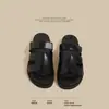 Nuevas Pantuflas de Verano 2026 con Suela Gruesa de Velcro Forma H para Mujer, Sandalias Deslizables de Correa Única Estilo Birkenstock para Uso en Exteriores