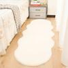 Alfombra de Pelo Falso de Conejo Transfronteriza, Alfombra Peluda para Mesita de Noche de Dormitorio, Sofá, Alfombrilla para Ventana Saliente de Casa de Huéspedes, Fábrica de Alfombras Irregulares Decorativas