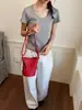 Bolso Cubo de Cuentas Colorido Estilo Bosque Estilo Ins para Mujer, Nuevo Bolso Tejido Versátil Casual con Diseño Único, Bolso Cruzado