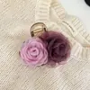 Pinza para el cabello de Flor Rosa Gemela: Pinza para el cabello súper de hada, exquisita, elegante, con estilo, vintage, simple, versátil