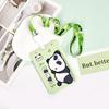 Porta Cartão de Panda Grande em ABS porta-cartão de estudante masculino e feminino fofo conjunto de certificados de cartas de jogo capa protetora comércio exterior Gola halter