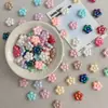Cuentas de Flor UV de Color Sólido de Alta Calidad Acrílico DIY Cadena para Teléfono Colgante Encanto para Bolso Accesorios Materiales Venta al Por Mayor