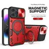 Funda para Teléfono Móvil con Soporte Magnético Giratorio para Ventana Push, Adecuada para Apple 17Promax Anticaída 16E Transfronteriza 15/14/11